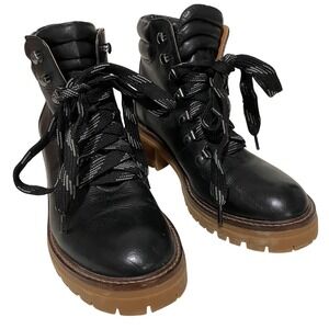 Gentle Souls Brenna Lug Sole Womens Boots 7.5M Black Y2K Grunge Punk Streetwear
